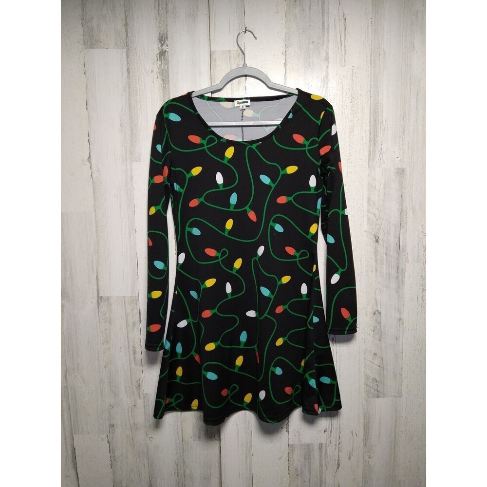 Tipsy Elves Christmas Lights Dress Size M